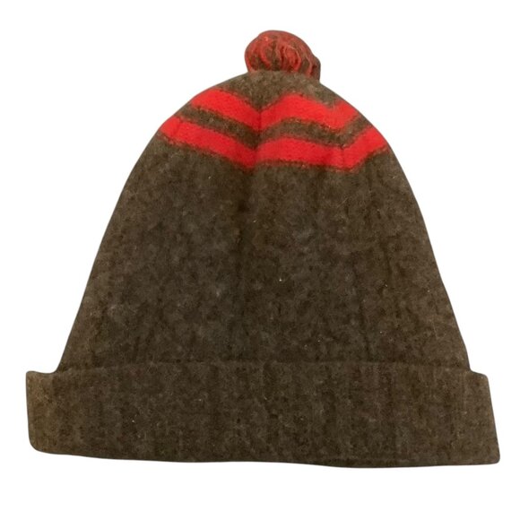 Goorin Bros. Wool Beanie Hat With Red Stripes & Pom Adult One Size - Picture 3 of 6